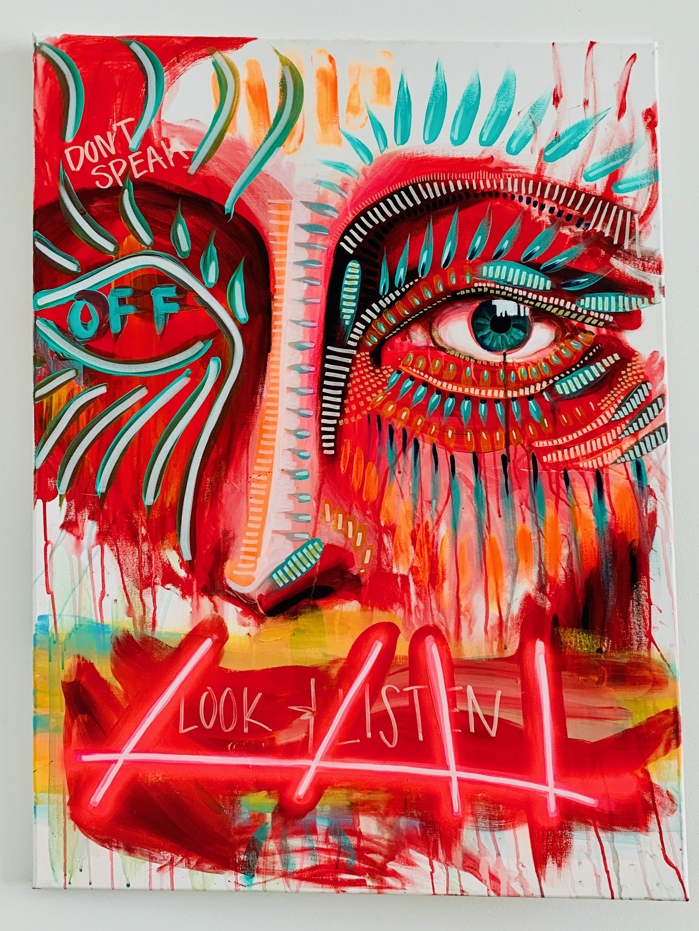 Abstract artwork by Sarah Eisner - colorful composition with dynamic lines