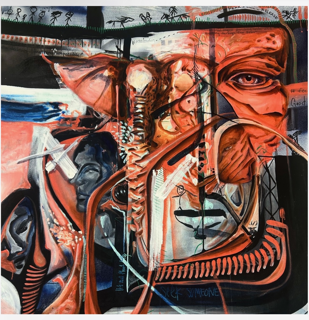 Abstract artwork by Sarah Eisner - boundary-blending composition