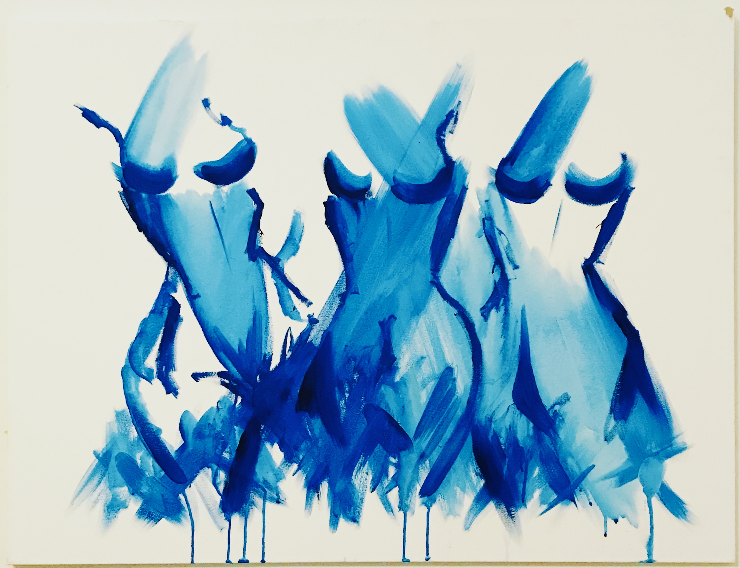 Abstract artwork by Sarah Eisner - multicolored expression of connected thoughts